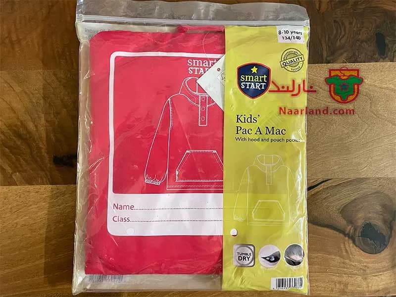 بارانی کلاه دار جمع شواسمارت آلمان بدون آستر و سبک قرمز — تصویر ۷