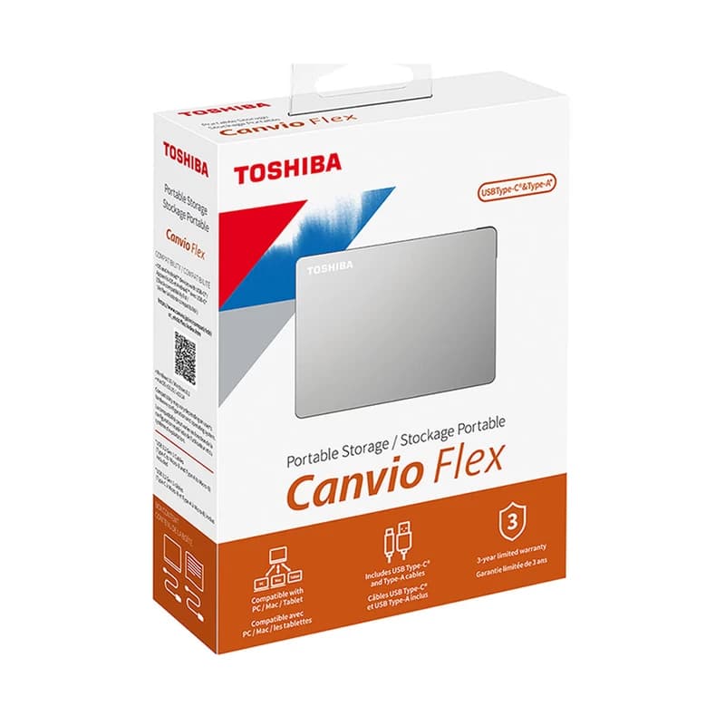 هارد دیسک اکسترنال توشیبا مدل CANVIO FLEX ظرفیت 4 ترابایت — تصویر ۴