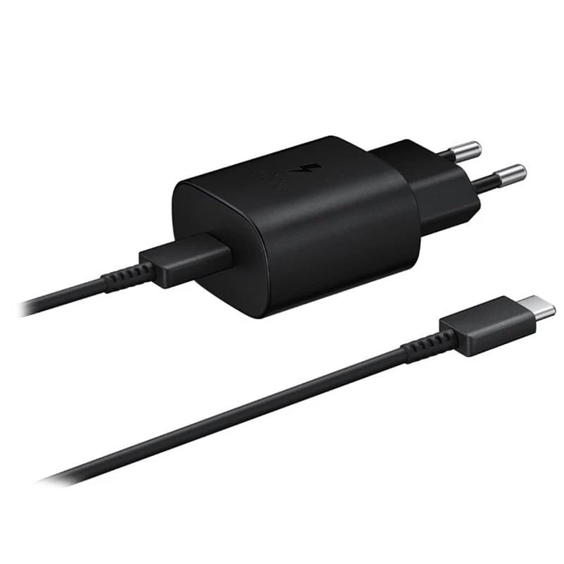 شارژر دیواری 25 وات سامسونگ مدل EP-TA800XBEGWW به همراه کابل تبدیل USB-C — تصویر ۳