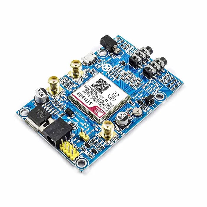 برد توسعه SIM808 همراه با آنتن اکتیو GPS و آنتن GSM — تصویر ۳