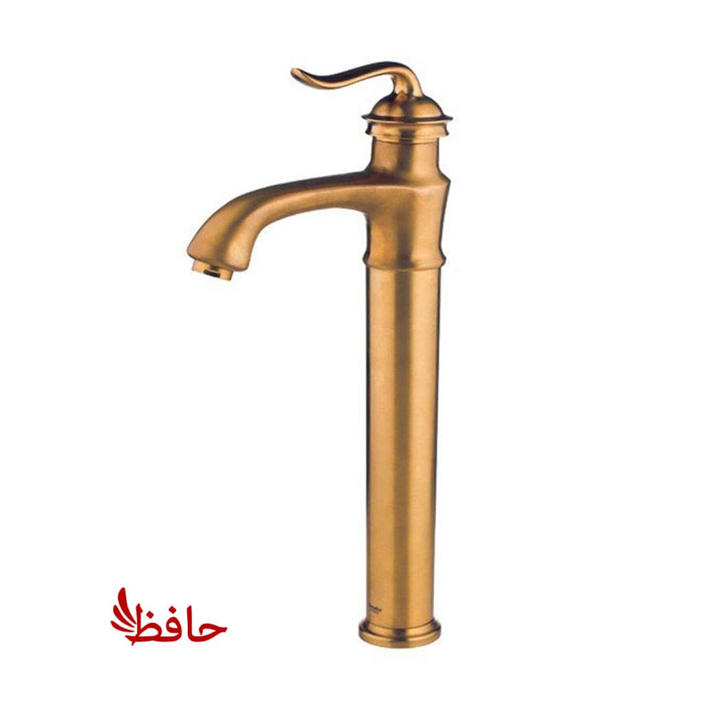 شیر روشویی پایه بلند شودر مدل لوکا طلایی مات