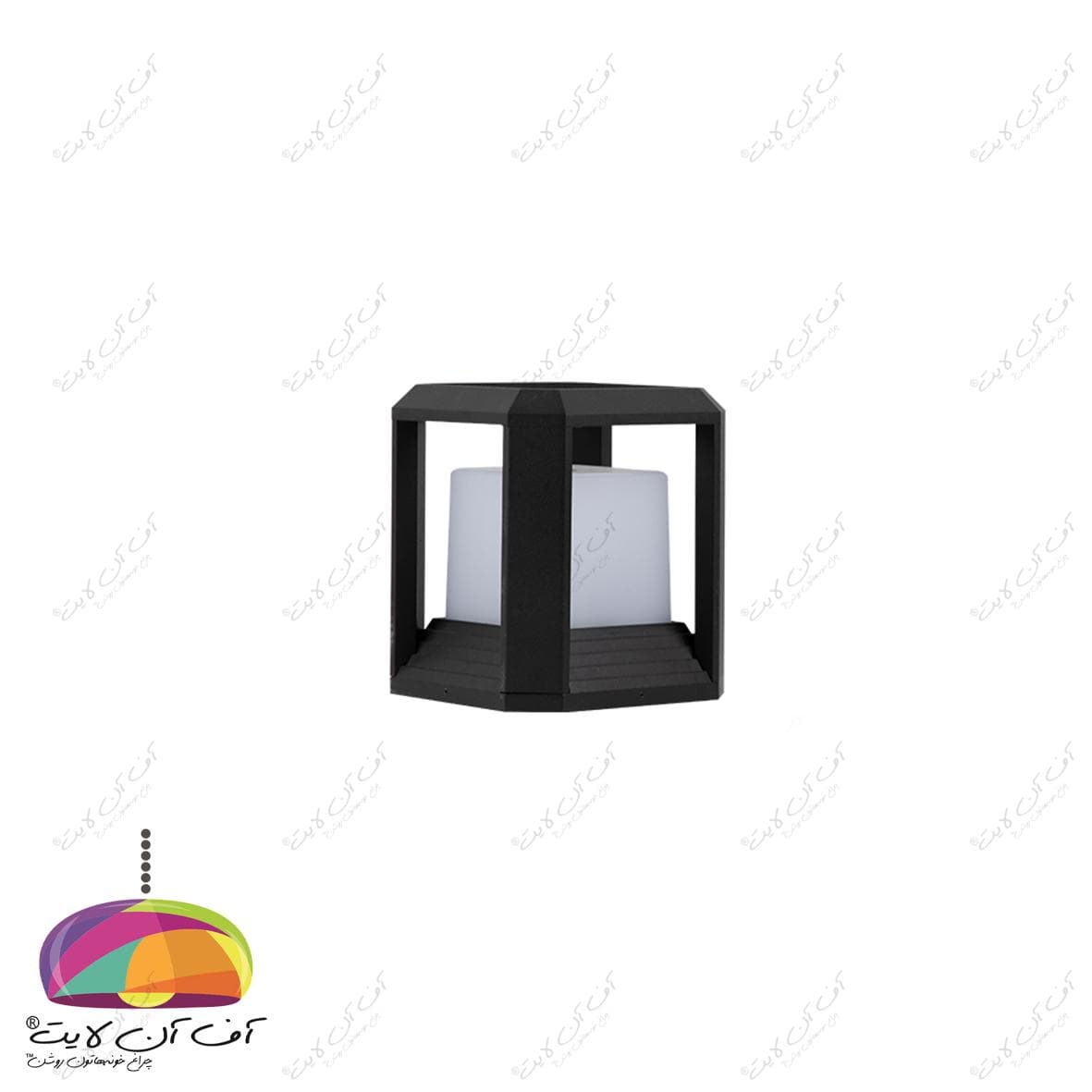 چراغ حیاطی پارکی 24 سانتی مدل کیوبیک شعاع الکتریک