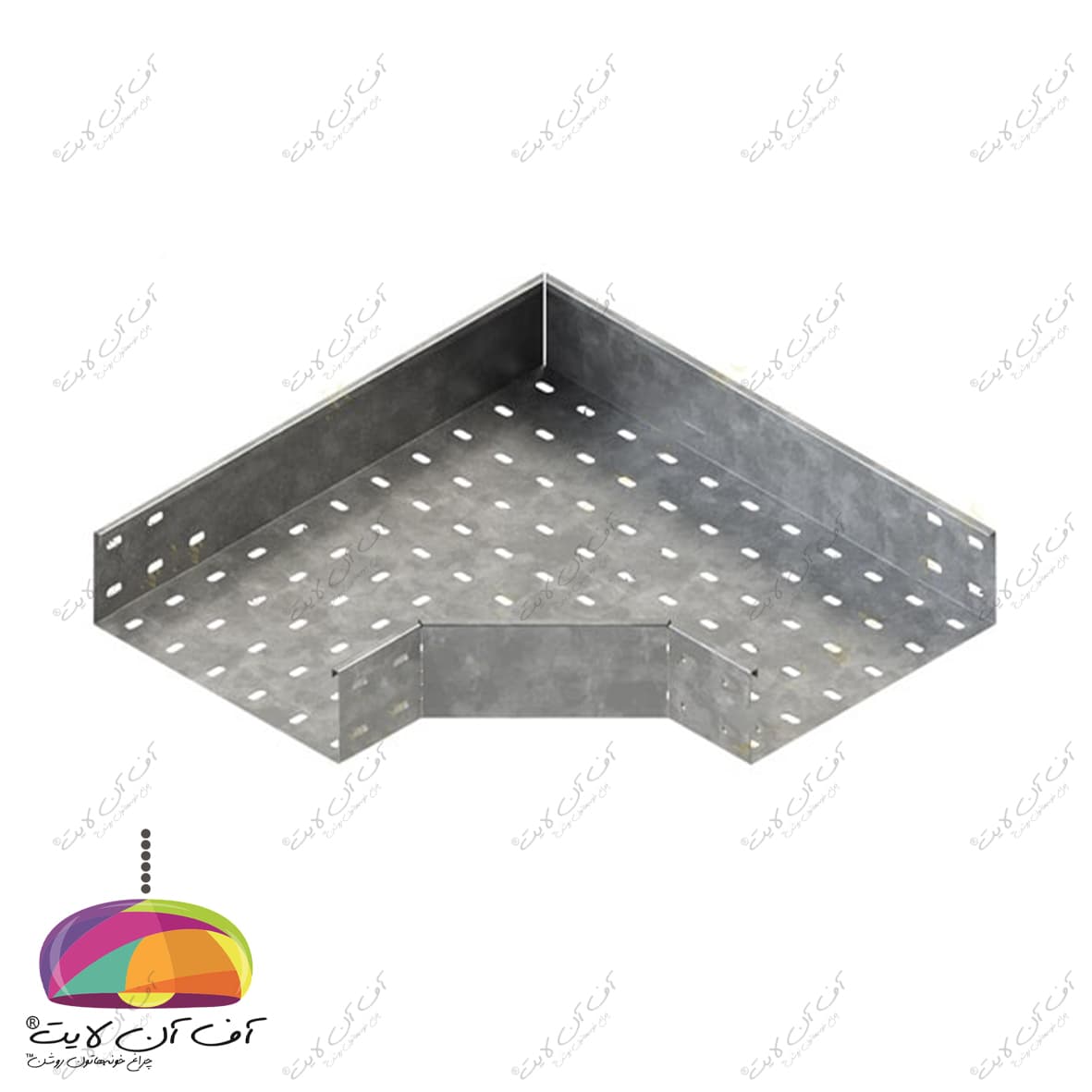 زانوی 90 درجه سینی کابل گالوانیزه عرض 30 سانت