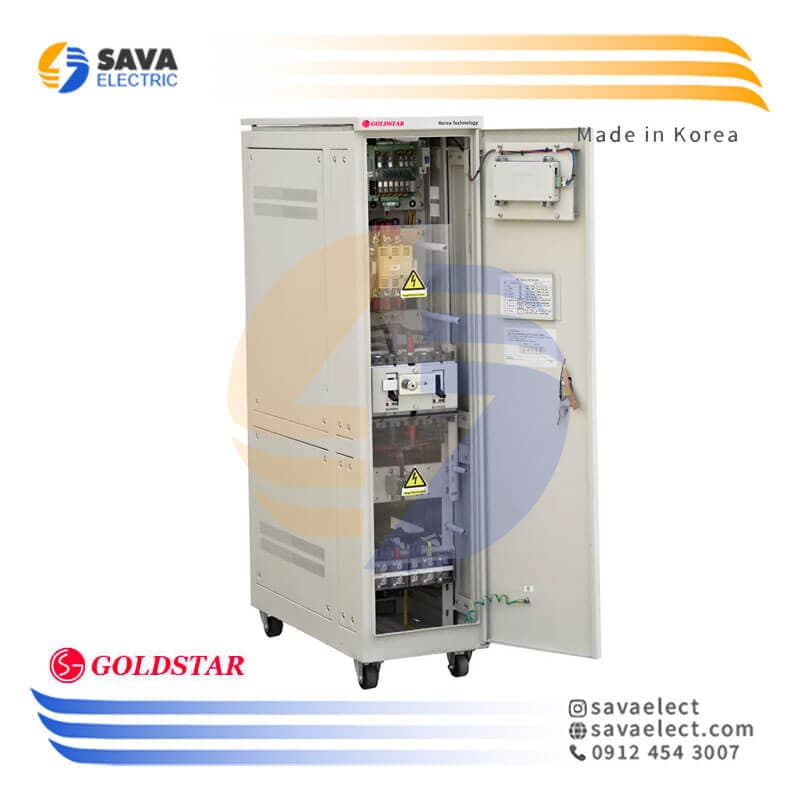 استابلایزر سه فاز سروو موتوری 250KVA عمودی LG-3P-250K-I گلداستار کره — تصویر ۲