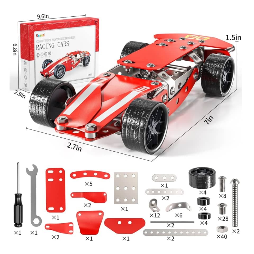 ساختنی 133تکه ناب سل مدل ماشین فلزی 133 قطعه METAL CONSTRUCTION SET NO.868-1 — تصویر ۲