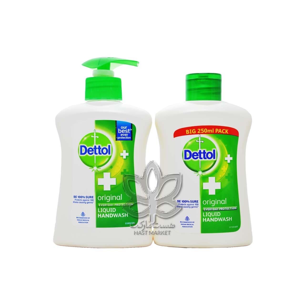 مایع دستشویی با یدک ( ریفیل ) ۲۵۰+۲۰۰ میل دتول – dettol — تصویر ۲