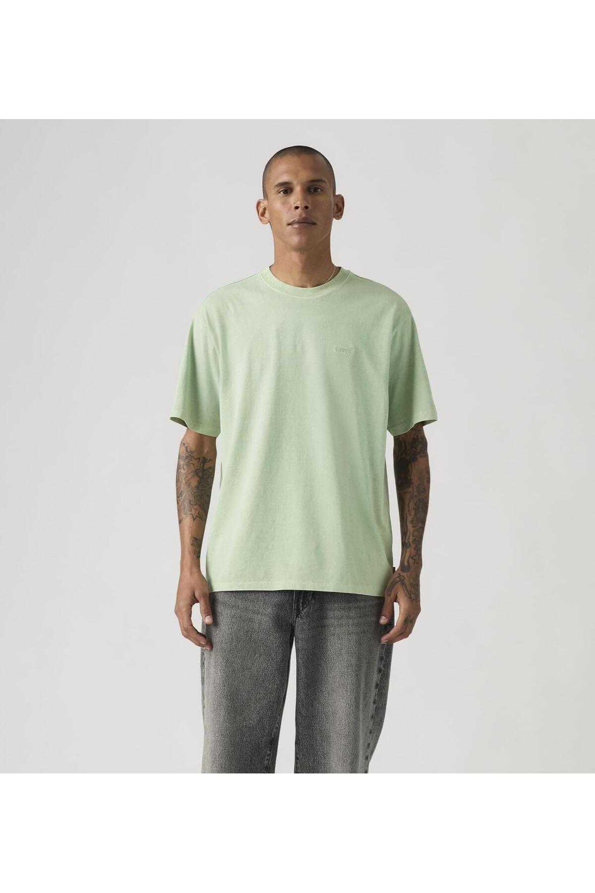 تی شرت لیوایز مردانه 100% پنبه سبز رترو Regular/رگولار بیسیک Daily/روزانه | Levi’s A0637-0187 TR — تصویر ۲
