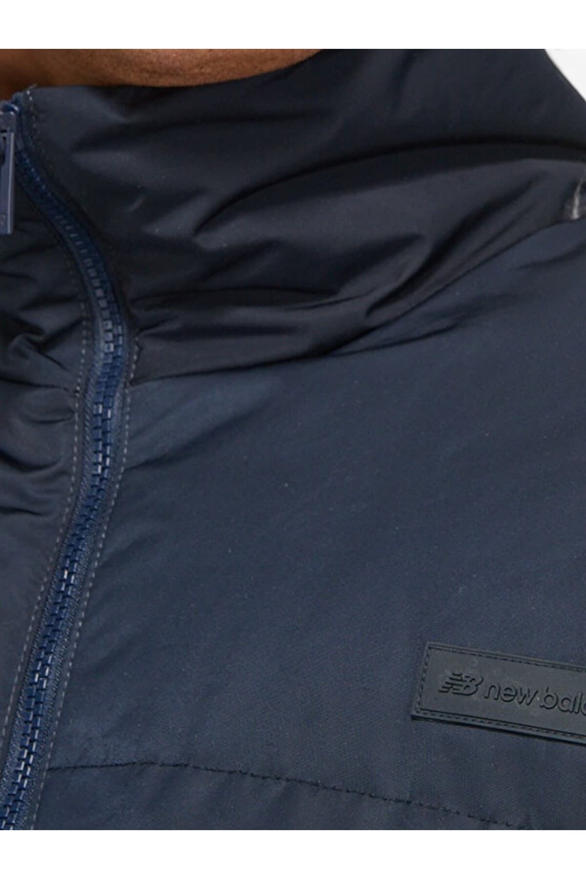 کاپشن نیو بالانس مردانه پلی استر آبی سرمه ای راسته Regular/رگولار پف دار | New Balance TYC93DE55F8FD029FED6B4B00 TR — تصویر ۴