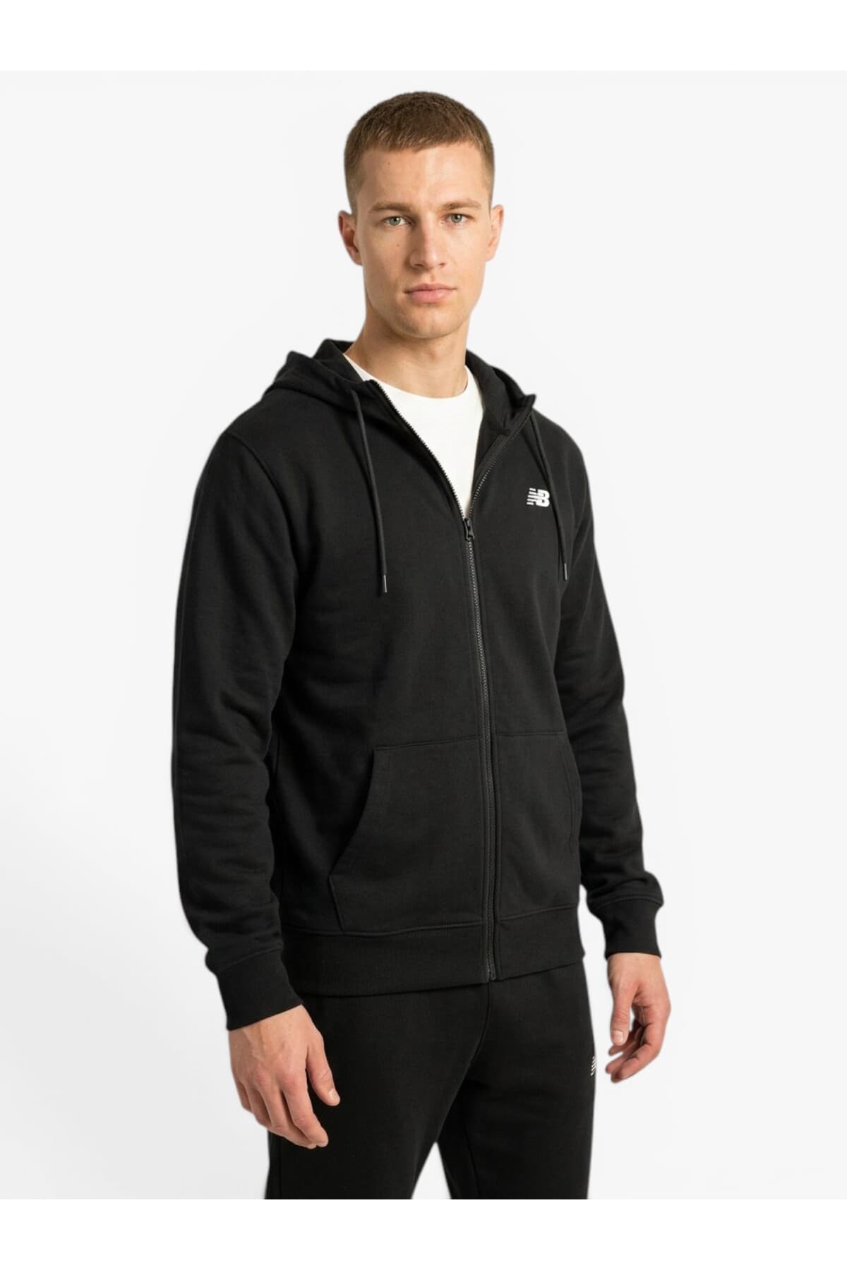 سویشرت نیو بالانس مردانه پلی استر مشکی راسته Regular/رگولار کژوال/روزمره | New Balance MNJ3646 TR — تصویر ۲