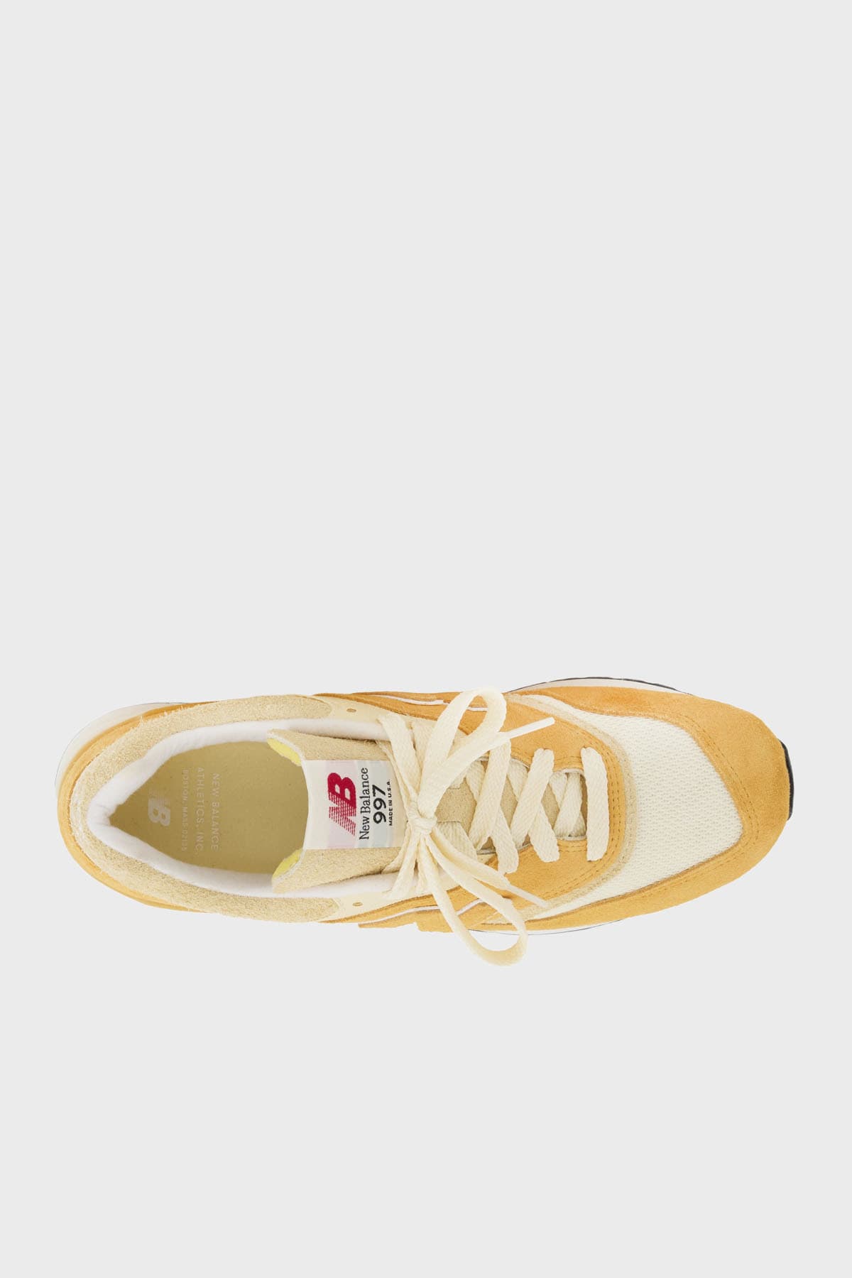 کفش اسنیکر نیو بالانس مردانه جیر زرد بیسیک طرح دار کژوال/روزمره | New Balance U997AC TR — تصویر ۴