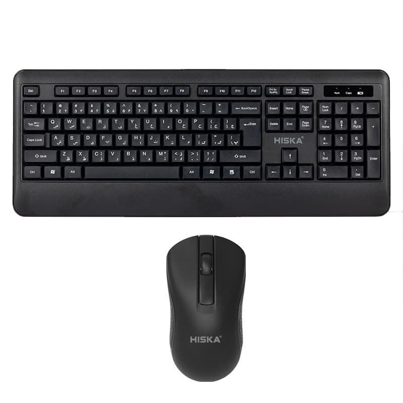 کیبورد موس بی سیم HISKA MK 15W