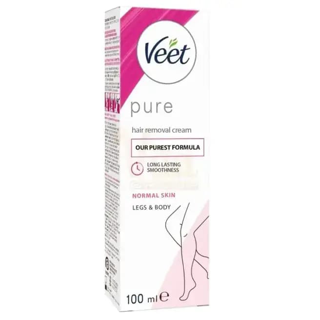 کرم موبر بدن و پا ویت مدل پیور مخصوص پوست نرمال 100 میل Veet Pure Hair Removal Cream Normal Skin