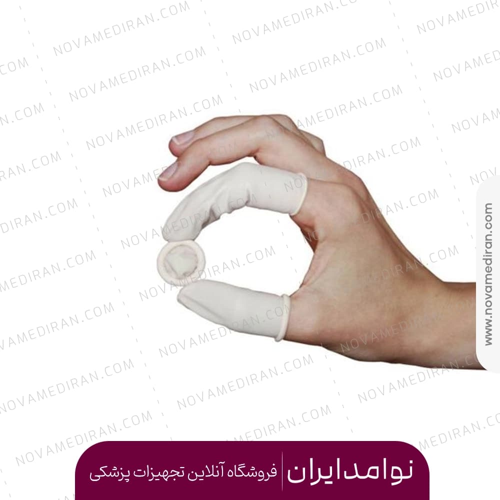دستکش انگشتی لاتکس یکبار مصرف بسته 144 عددی — تصویر ۲