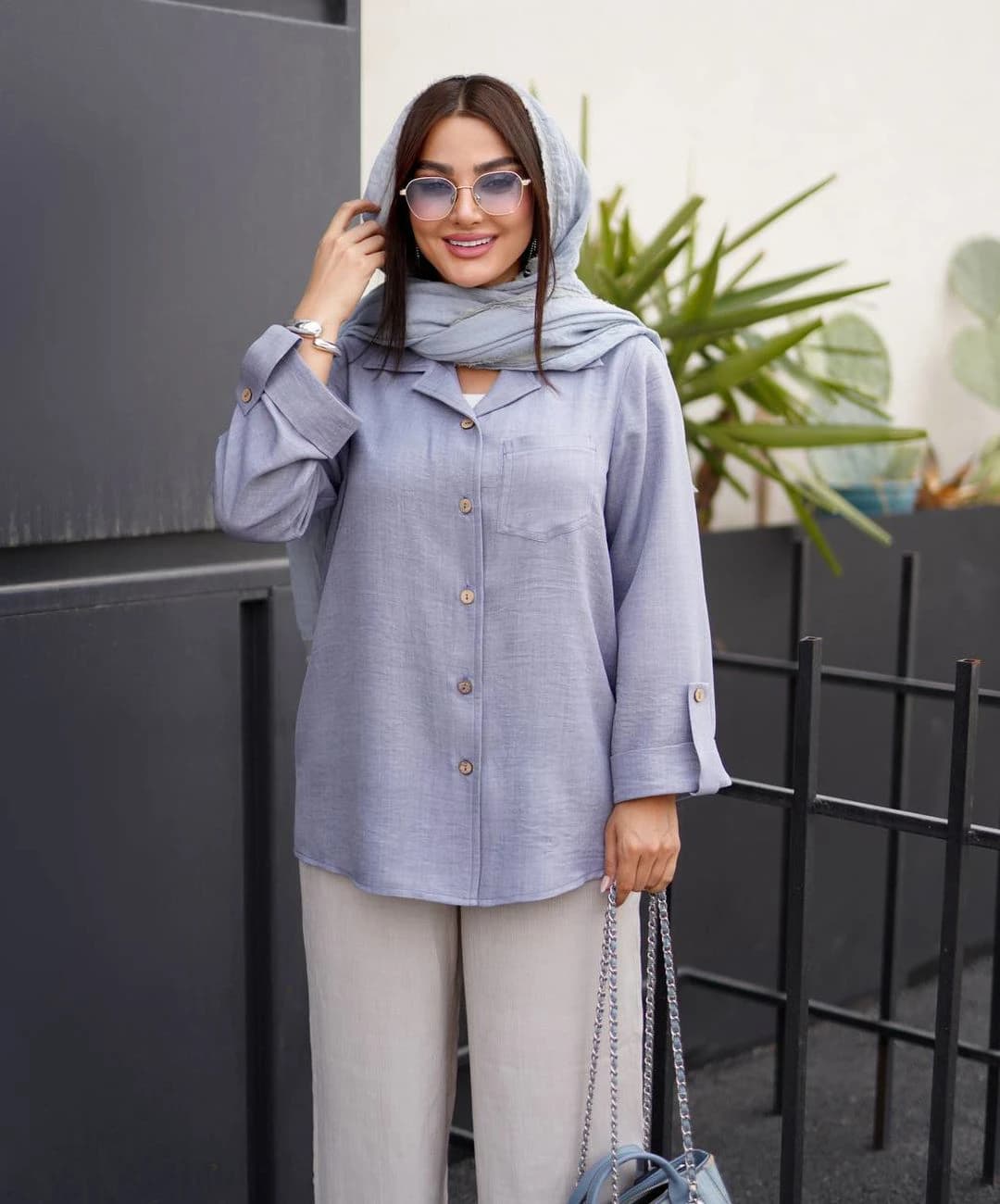 شومیز مانتویی مدل پانیذ — تصویر ۳