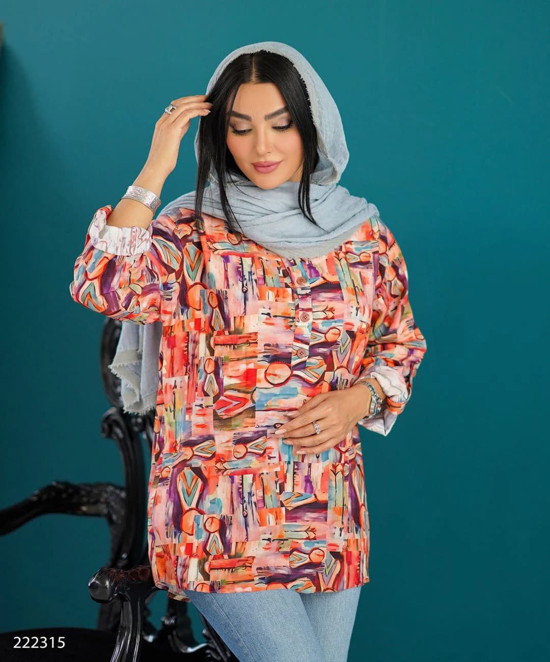 شومیز نخی مدل راهین — تصویر ۴