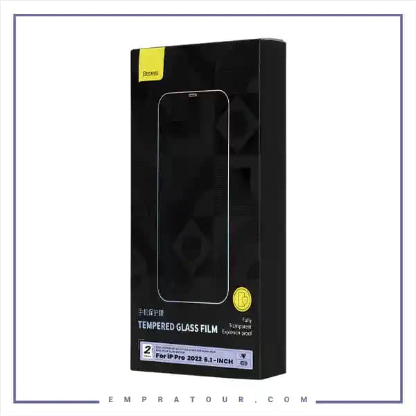 پک دوتایی گلس تمام صفحه iPhone 14 Pro بیسوس SGBL230102 — تصویر ۷