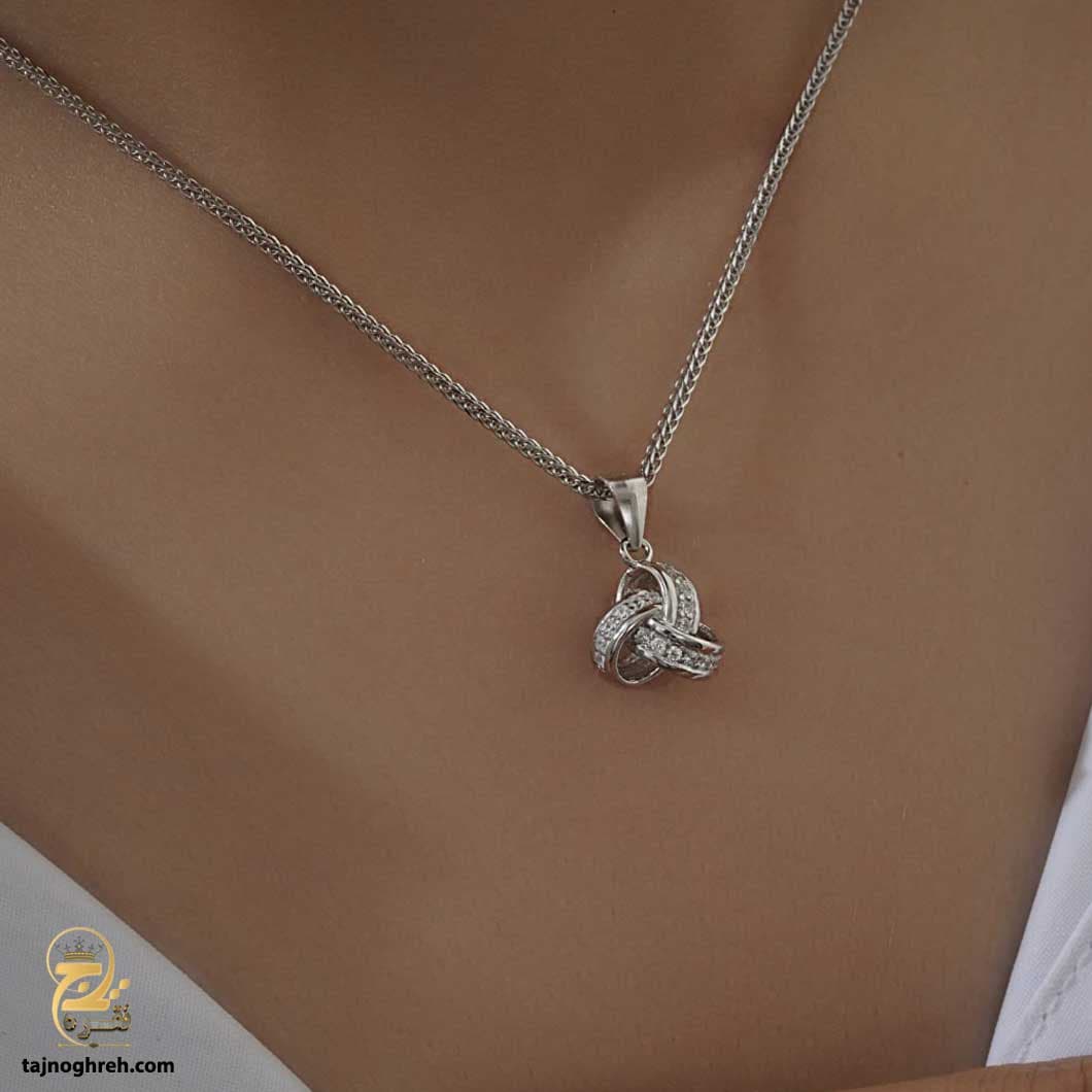 گردنبند نقره زنانه خاص حلقه ای مدل ZSW Z26 — تصویر ۲