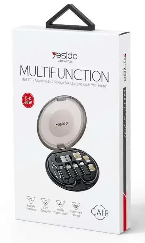 کابل و مجموعه لوازم جانبی موبایل یسیدو مدل YESIDO CA118 — تصویر ۲