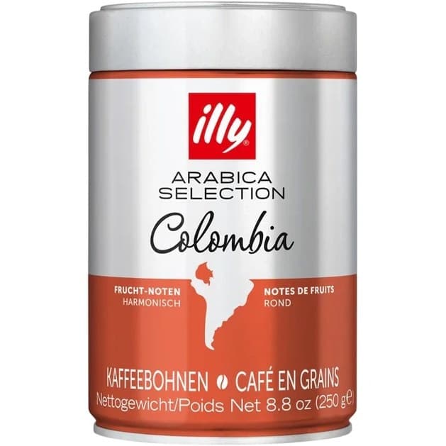دانه قهوه الی Illy کلمبيا قوطی 250 گرم مدل Colombia
