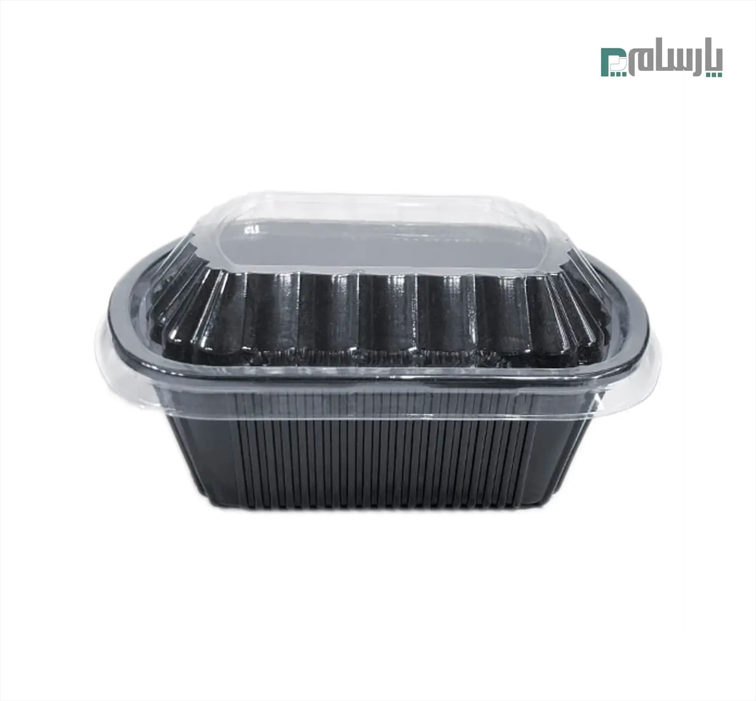 ظرف یکبار مصرف مشکی مهرپارسا با درب ساده کد 608