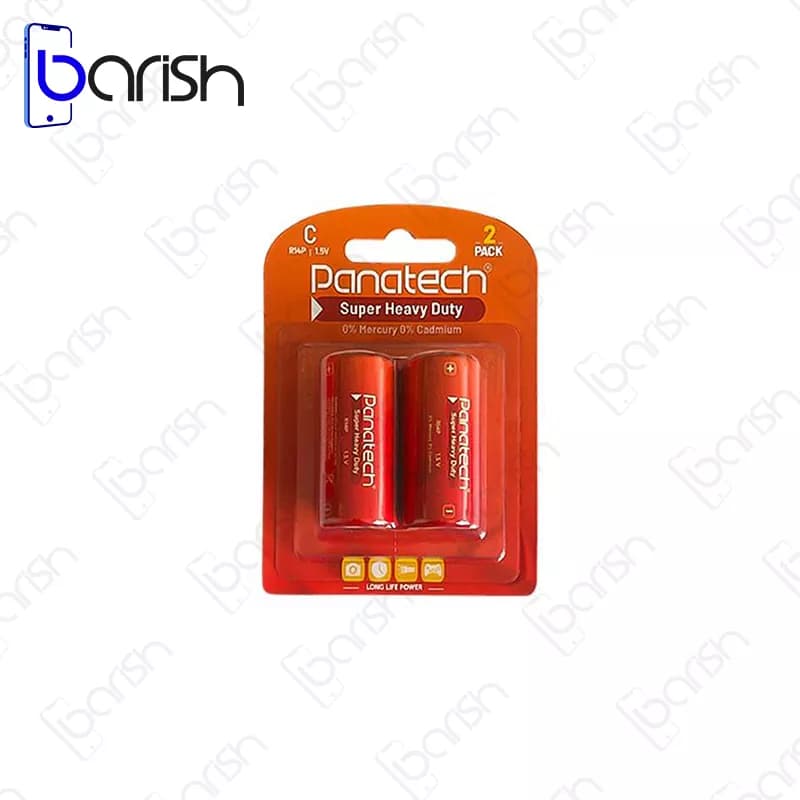 باتری متوسط پاناتک مدل کارتی R14P بسته 2 عددی