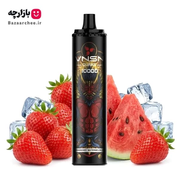ویپ پاد یکبار مصرف توت فرنگی هندوانه یخ 10000 پاف | VNSN QUAKE 10K Strawberry Watermelon Ice