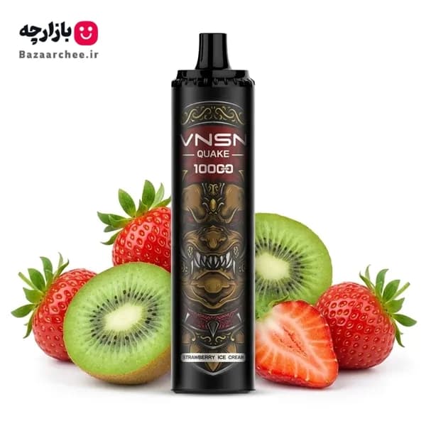 ویپ پاد یکبار مصرف توت فرنگی کیوی 10000 پاف | VNSN QUAKE 10K Strawberry Kiwi