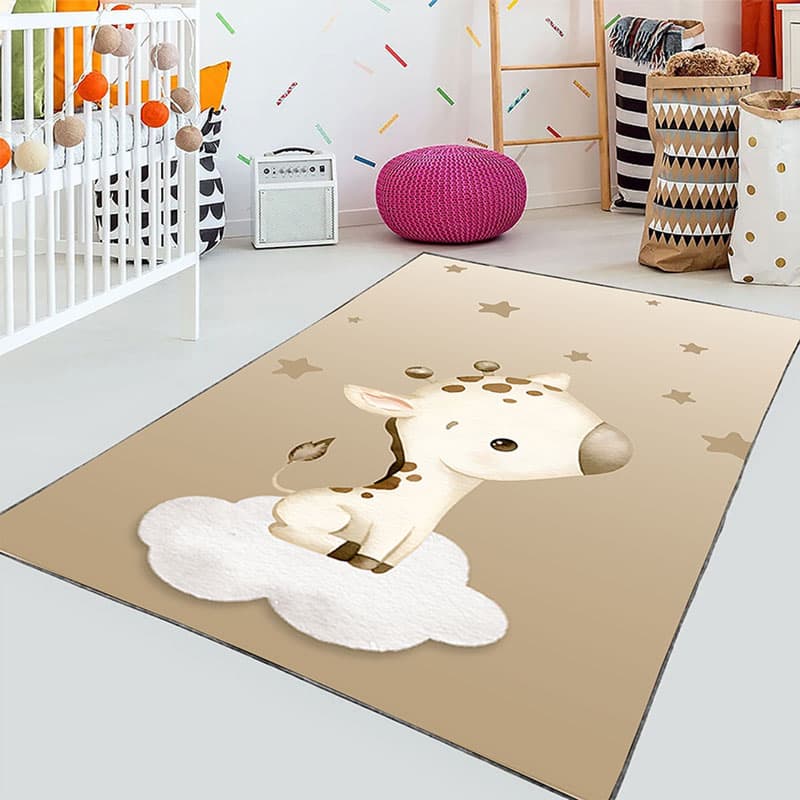فرش چاپی پسرانه طرح زرافه DK-1002