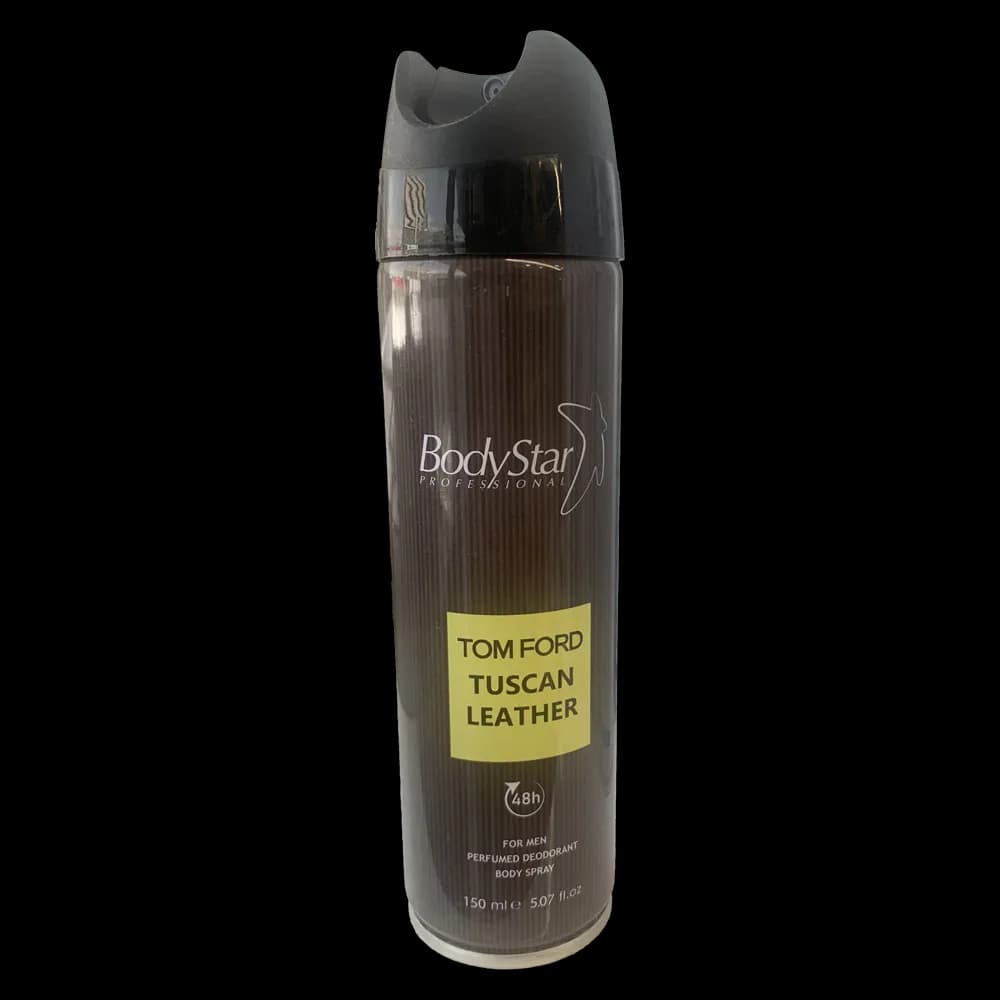 اسپری خوشبوکننده بدن مردانه بادی استار (Body Star) مدل Tuscan Leather | رایحه تلخ و چرمی لوکس – 150 میل