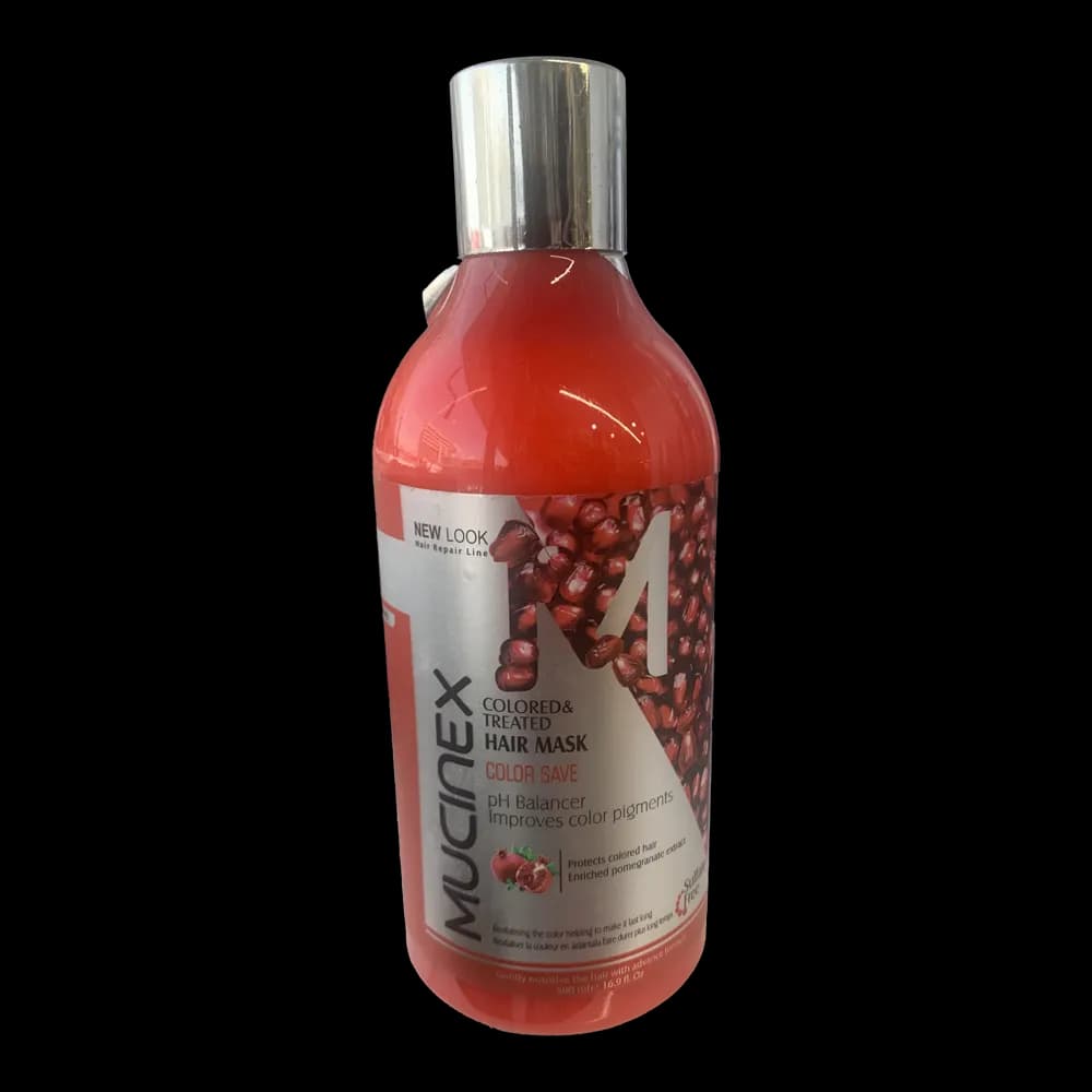 ماسک مو داخل حمام ماسینکس (mucinex) عصاره انار حجم 500 میلیلیتر | مخصوص موهای آسیبدیده، رنگ شده و خشک