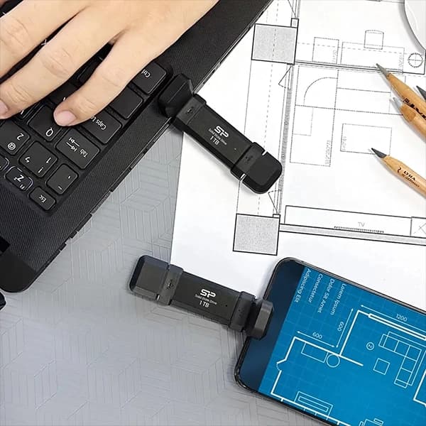 هارد فلشی اس اس دی یک ترابایت سیلیکون پاور مدل Silicon Power Portable SSD DS72 USB 3.2 Gen2 — تصویر ۴