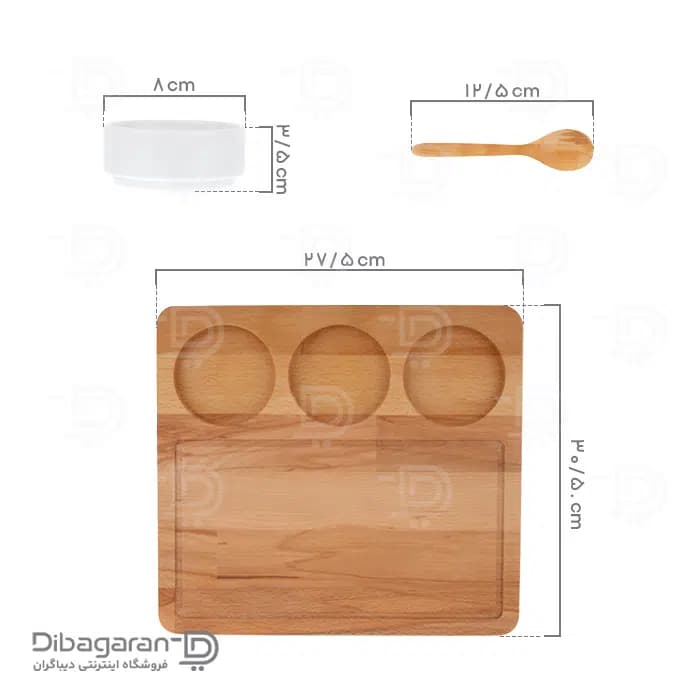 ست صبحانه خوری چوب چینی ریور کد 5938 — تصویر ۵