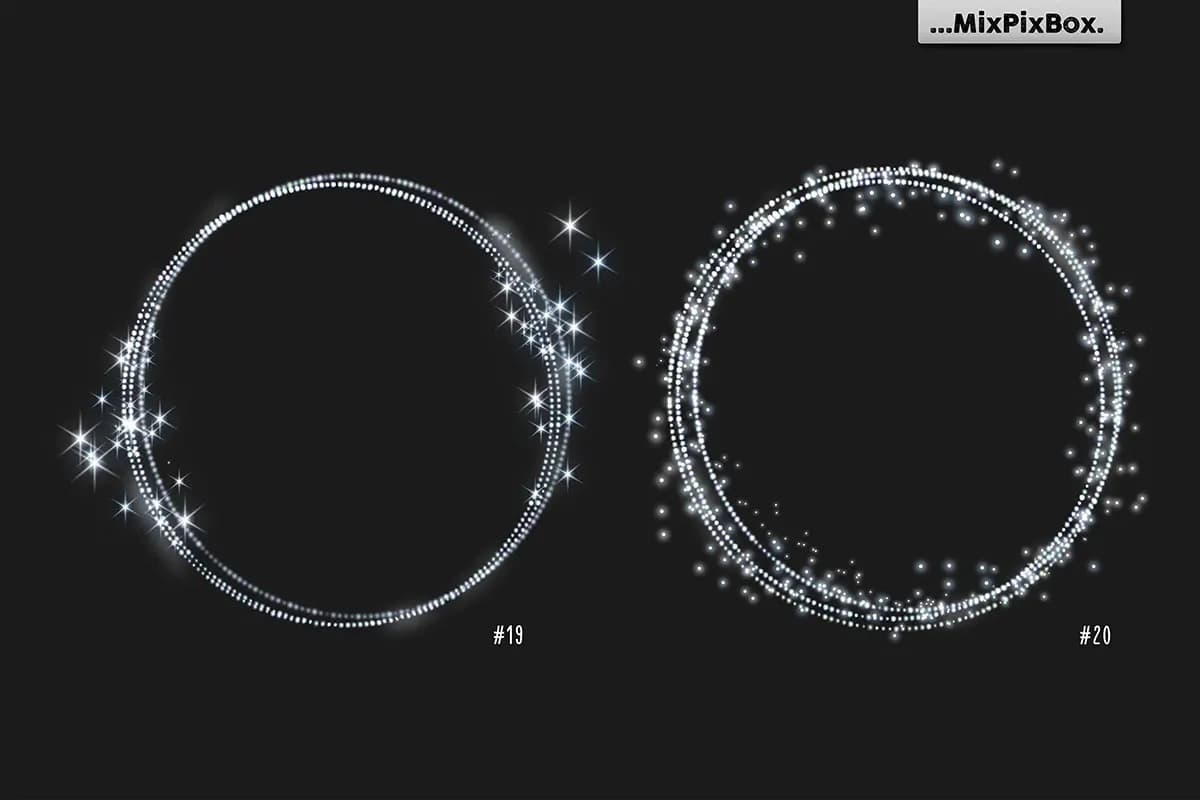 20 افکت حلقه نقره ای براق PNG — تصویر ۶