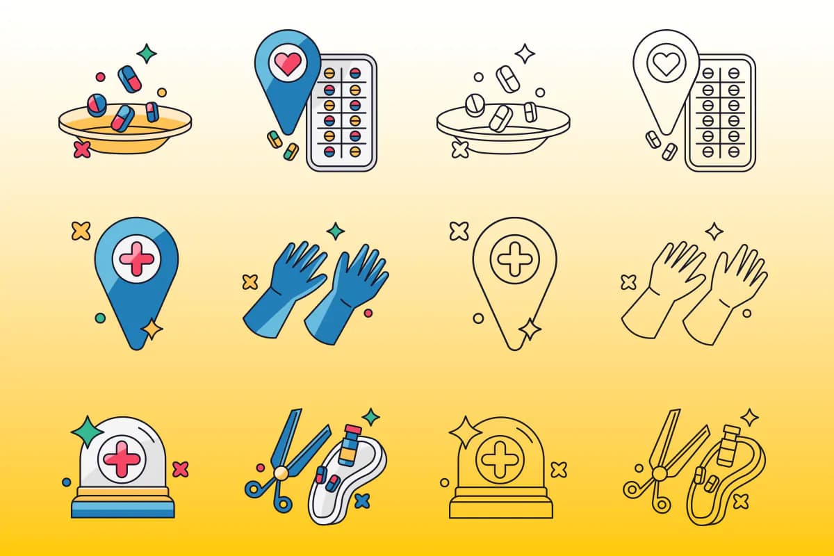 20 آیکون و آبجکت پزشکی — تصویر ۲
