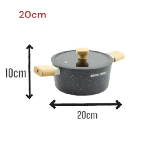 قابلمه دسته چوبی چدن دنی هوم Danny Home – سایز 20 سانت — تصویر ۳