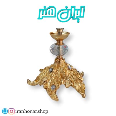 پایه ظروف مدل ریشه ای طلایی متوسط