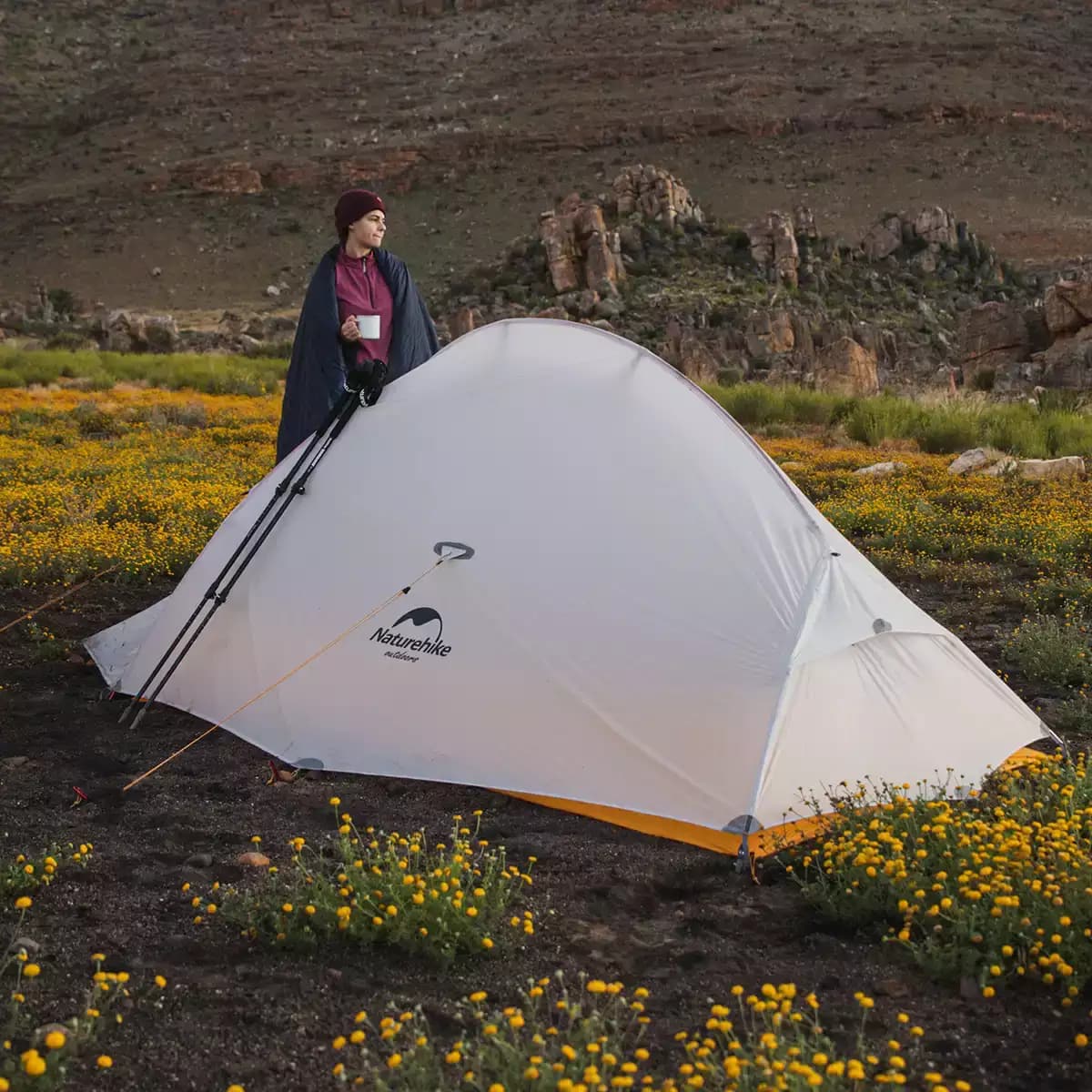 چادر نیچرهایک فوق سبک دو نفره مدل CLOUD UP NH19ZP017 10D — تصویر ۳