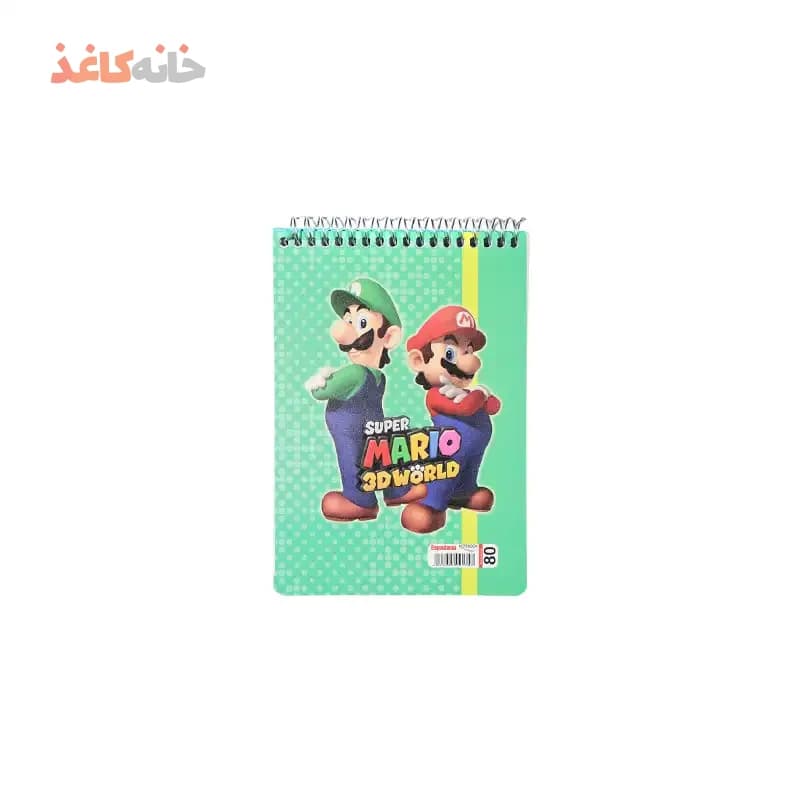 یادداشت 80 برگ فنری طلقی 1/16 اسپادانا طرح ماریو — تصویر ۲
