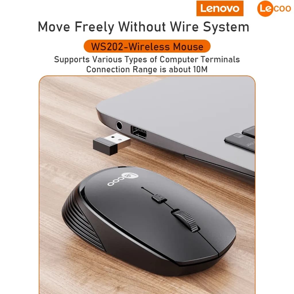 موس بیسیم لنوو Lecoo WS202 — تصویر ۲