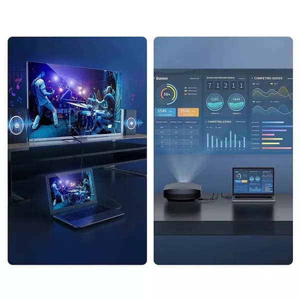 کابل HDMI بیسوس مدل CAKGQ-B01 طول 2 متر — تصویر ۸