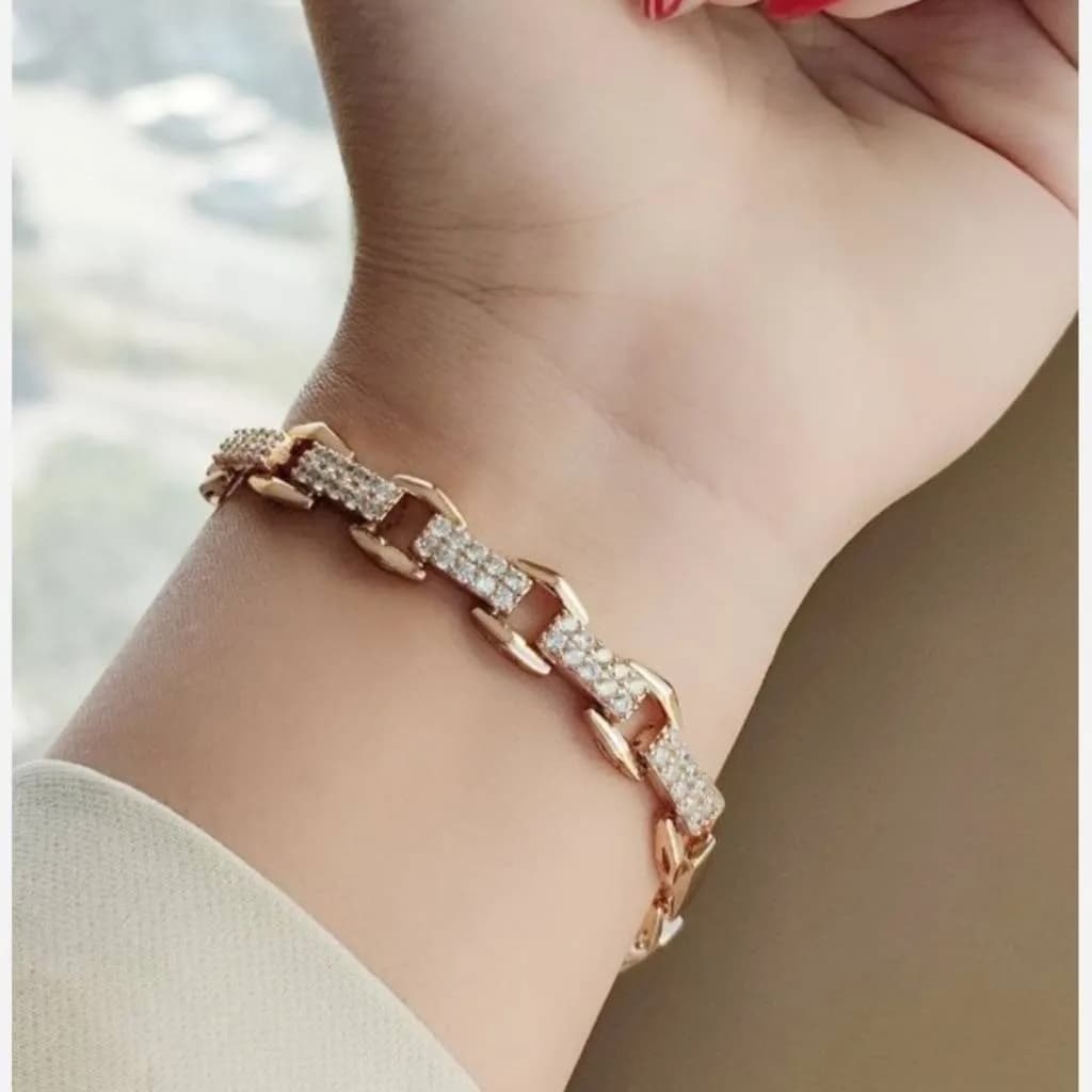 دستبند زنانه ژوپینگ مدل نگین دار کد 6632 — تصویر ۶