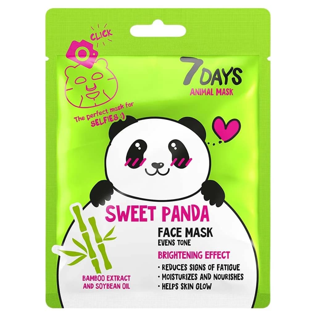ماسک ورقی سون دی روشنکننده و شادابکننده پوست 7days sweet panda face mask — تصویر ۲