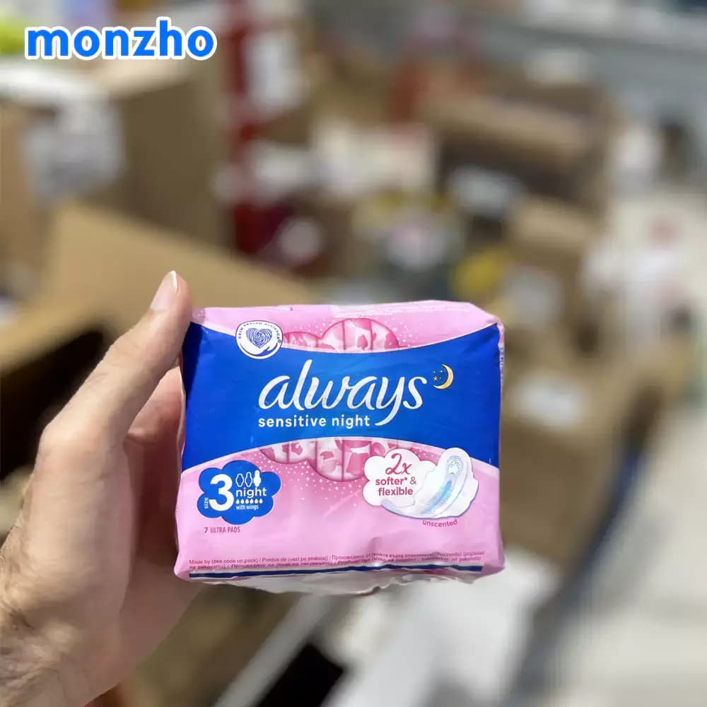 نوار بهداشتی آلویز مدل Sensitive Night مخصوص شب سایز 3 بسته 7 عددی — تصویر ۲
