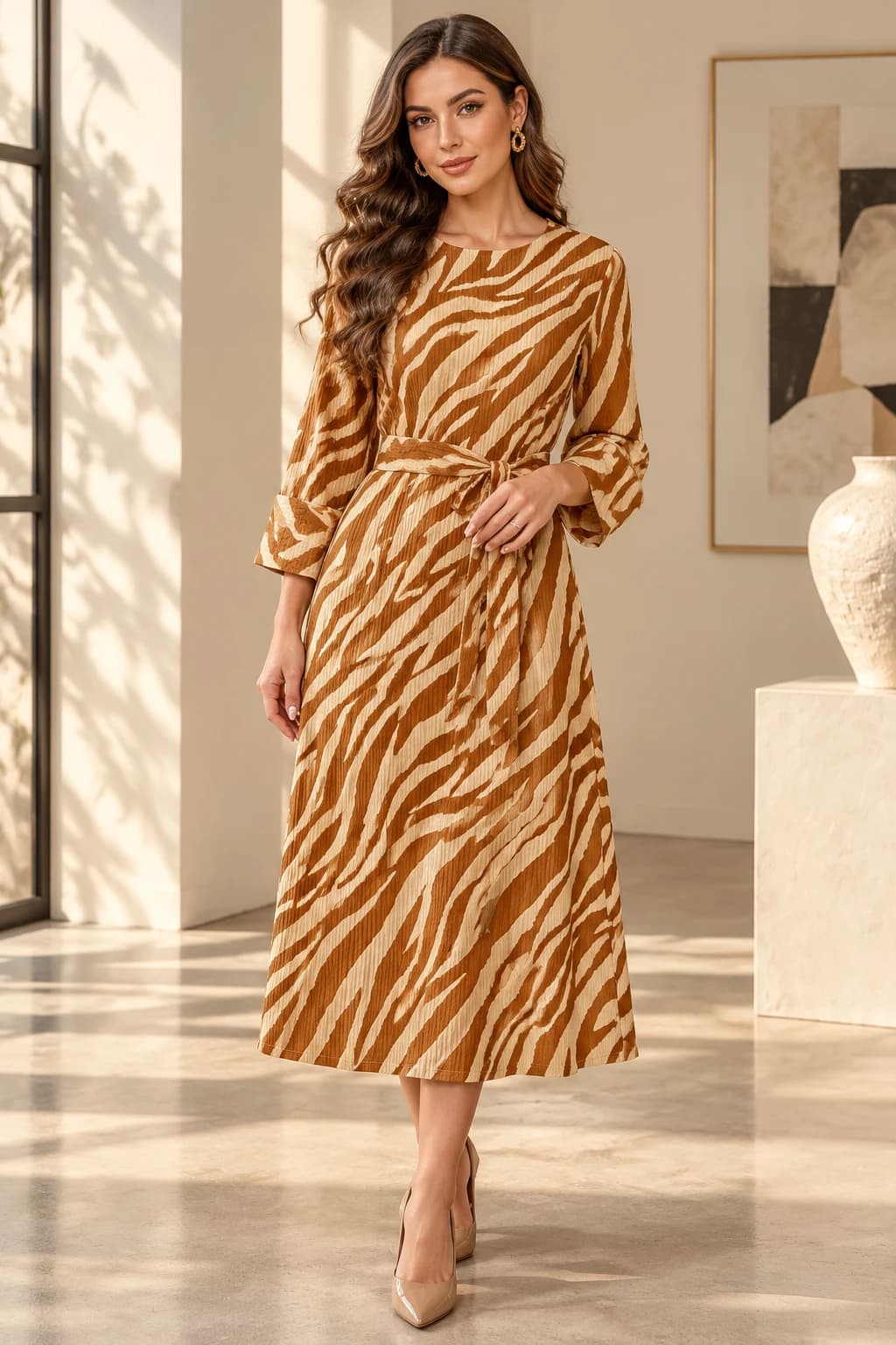 ساحلی زنانه zebra رنگ آجری A4021216 — تصویر ۳