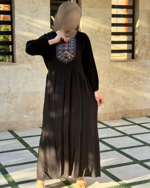 پیراهن زنانه بدون آبرفت مشکی A408139