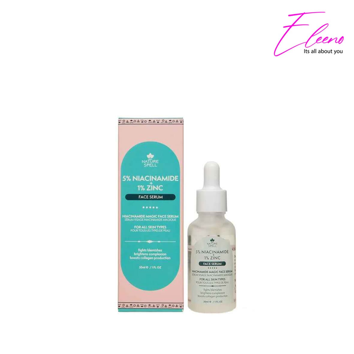 سرم ضد جوش نیچر اسپل نیاسینامید 5% و زینک 1% Nature Spell