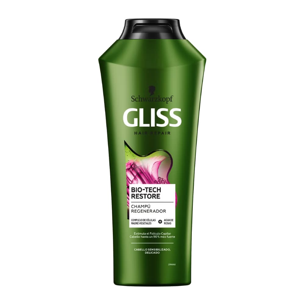 شامپو تقویت کننده مو Gliss مدل Bio Tech Restore مناسب موهای آسیب دیده حجم 370 میل