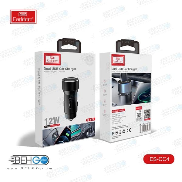 شارژر فندکی ارلدام به همراه کابل میکرو مدل ES-CC4