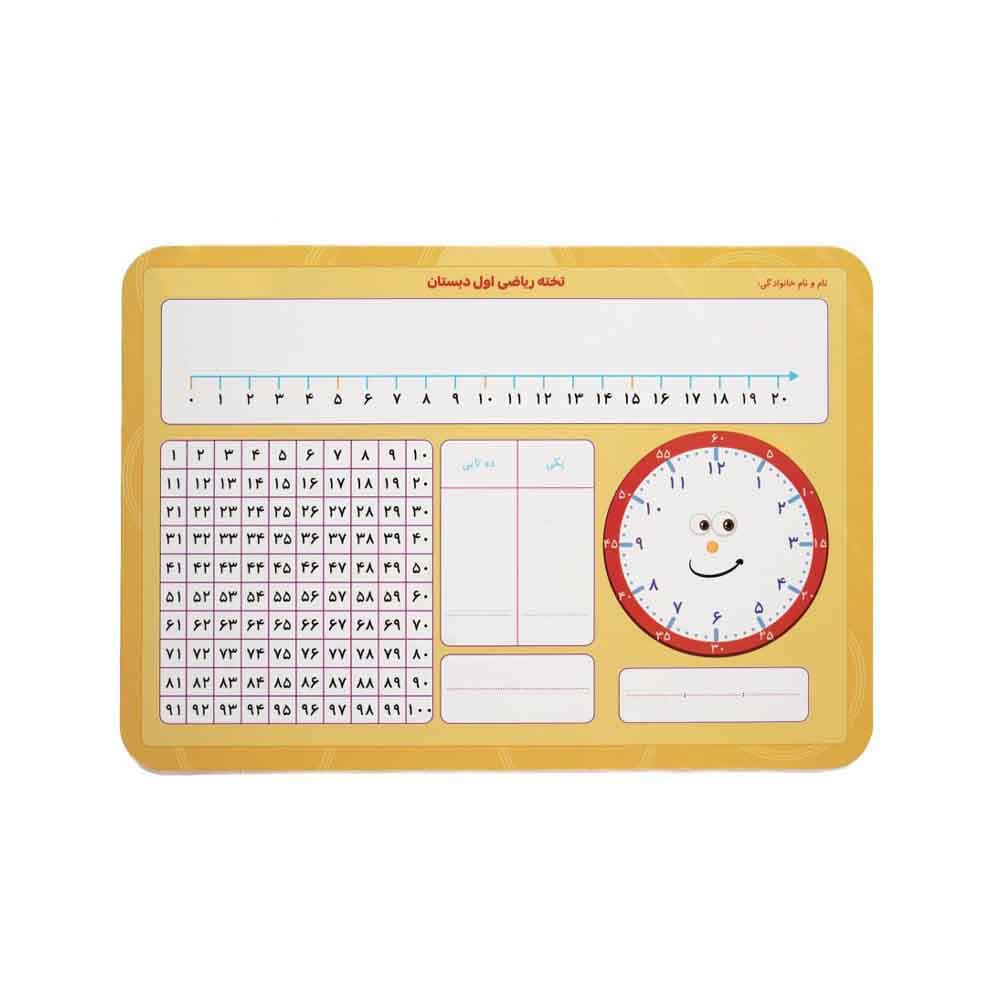 تخته وایت برد ریاضی یار کلاس اول دبستان کتابک