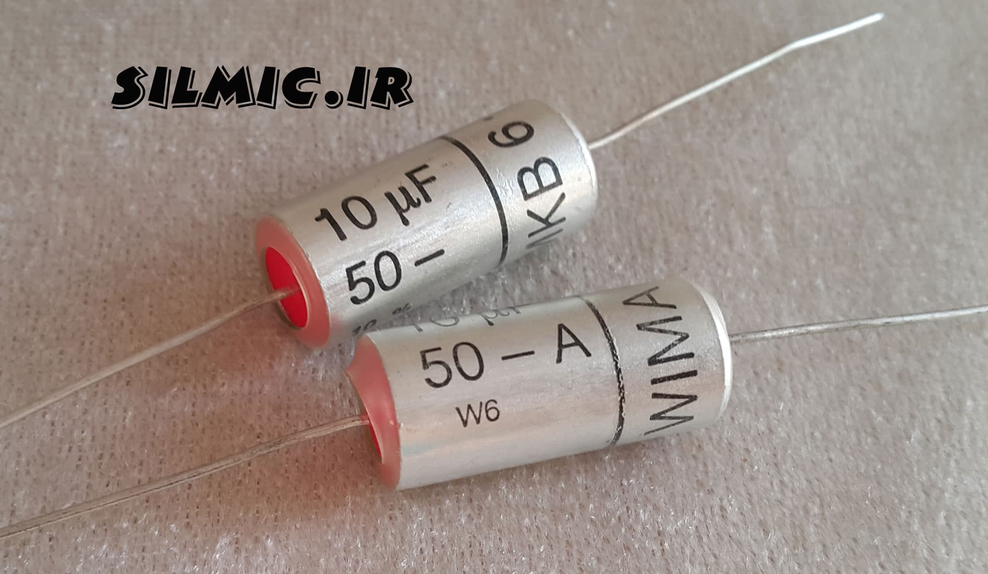 خازن اکسیال 6.8 میکرو فاراد 50 ولت wima سری MKB6 از نوع پلی اتیلن ترفتالات — تصویر ۳